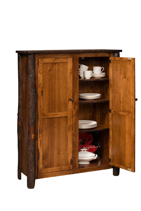 Hickory Door Jelly Cupboard With Adjustable Shelves