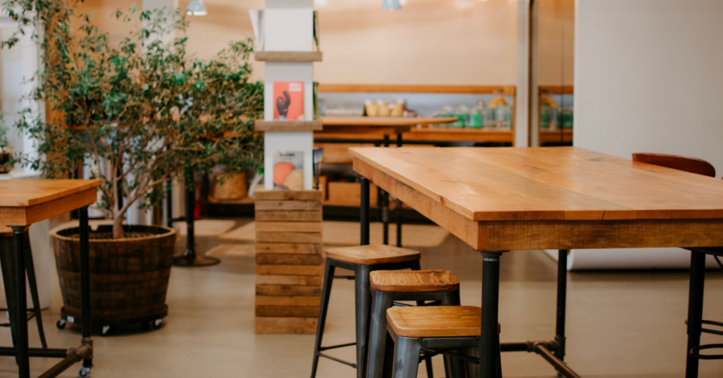 wooden dining table