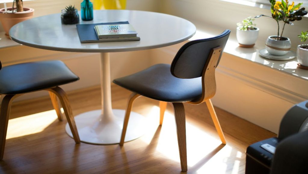 Round table with dining chair