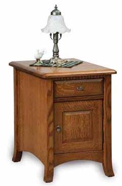 Carlisle Enclosed End Table with Drawer & Door