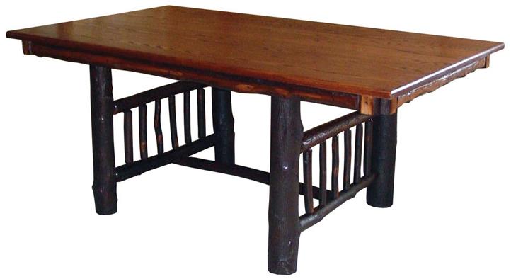 Hickory Mission Trestle Table