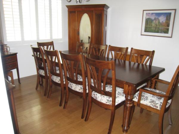 Berkshire Leg Dining Table and McCohen Dining Chairs from Amish Furniture Factory