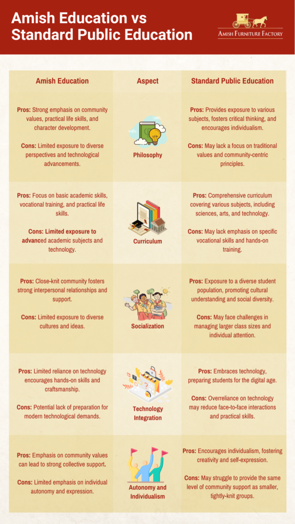 Amish education vs standard public education