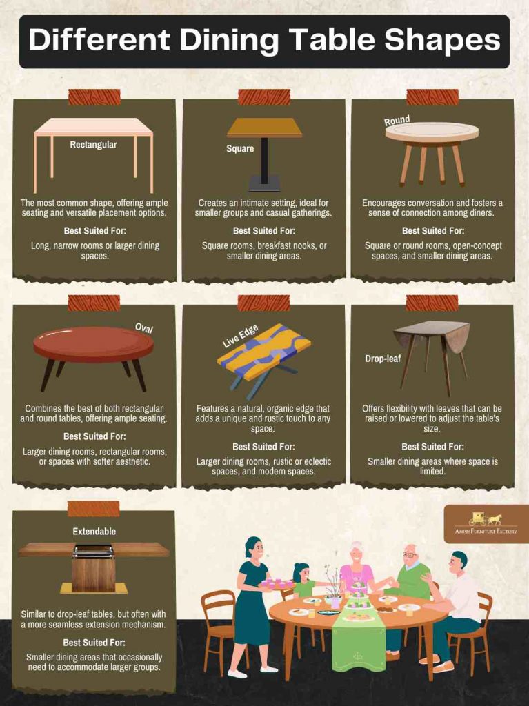 Different Dining Table Shapes