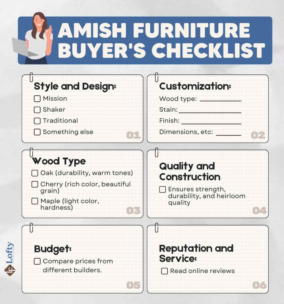 Amish Furniture Buyer's Checklist