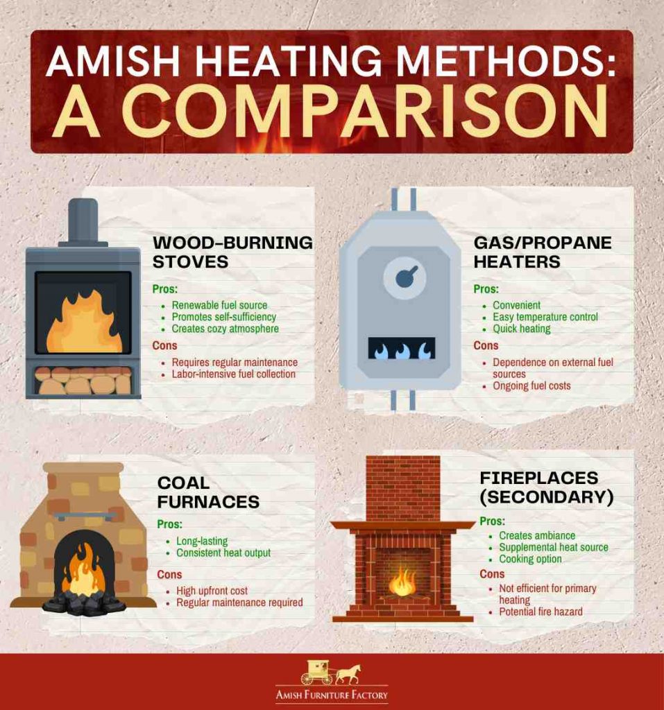 Amish Heating Methods - A Comparison