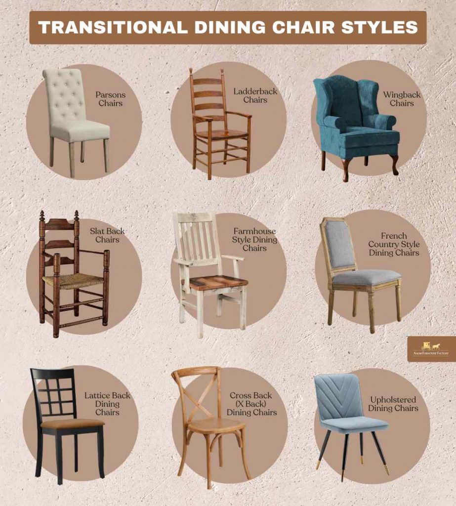 Transitional Dining Chair Styles