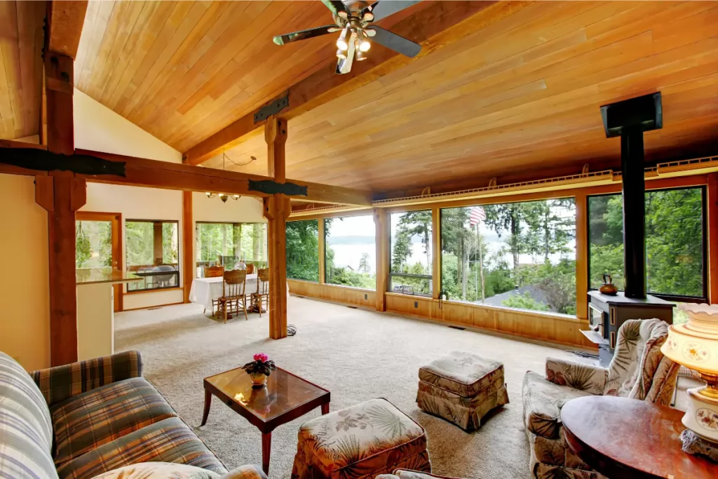 Dining area made of wood