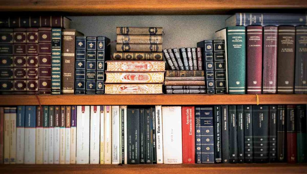 A wooden bookcase