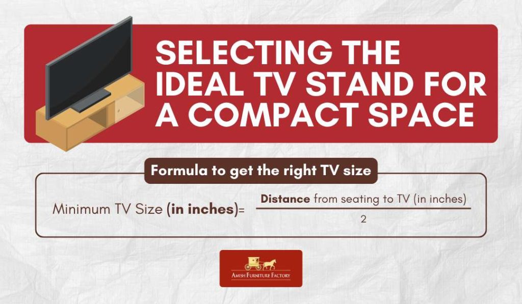 Space-saving calculation for TV stand