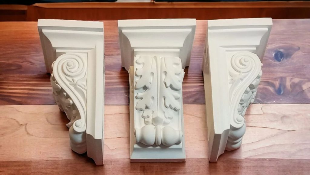 Three corbels