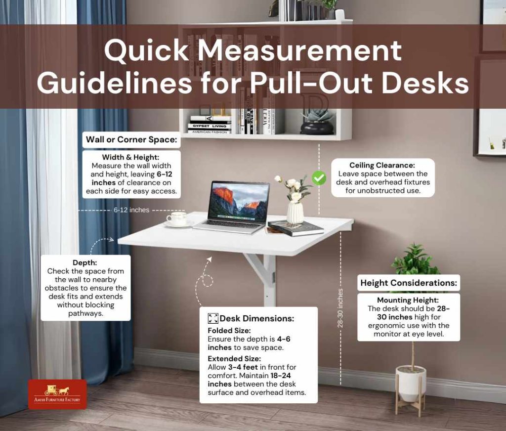 Quick Measurement Guidelines for Pull-Out Desks