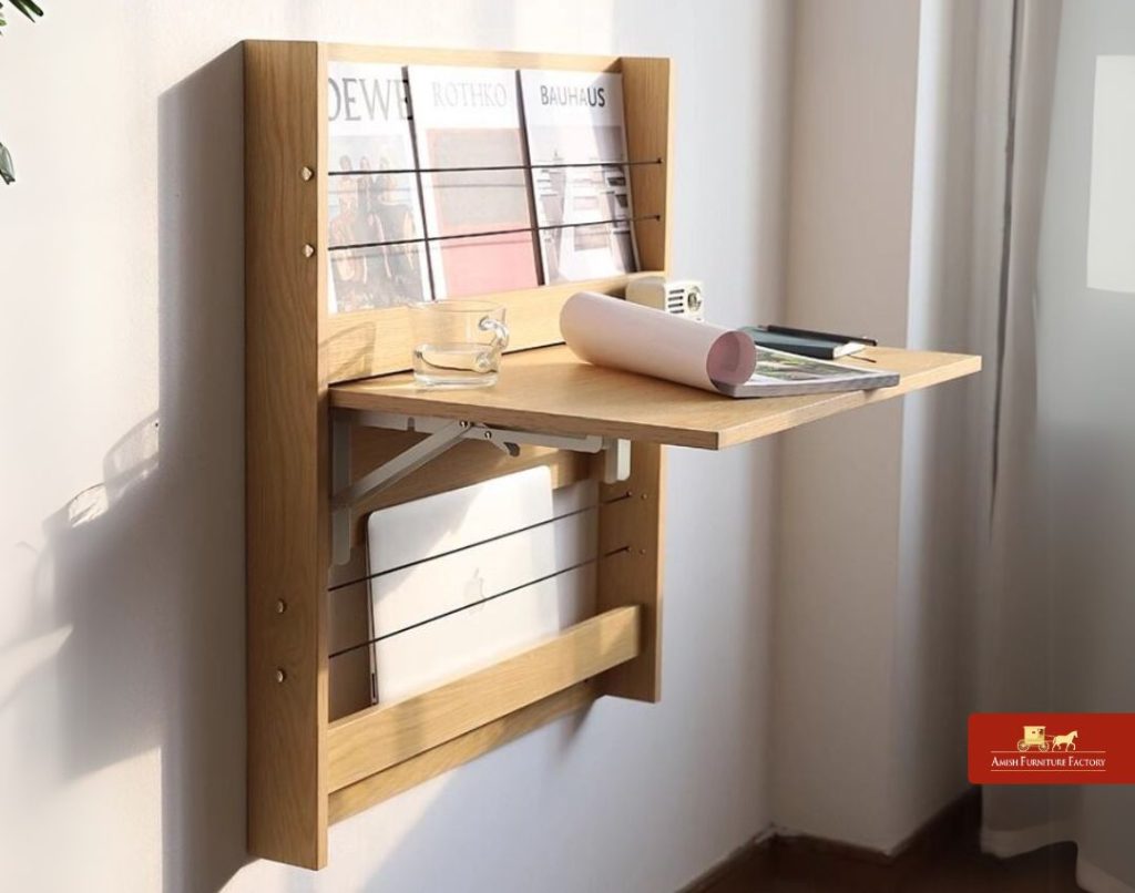 Wall-Mounted Fold-Down Desks