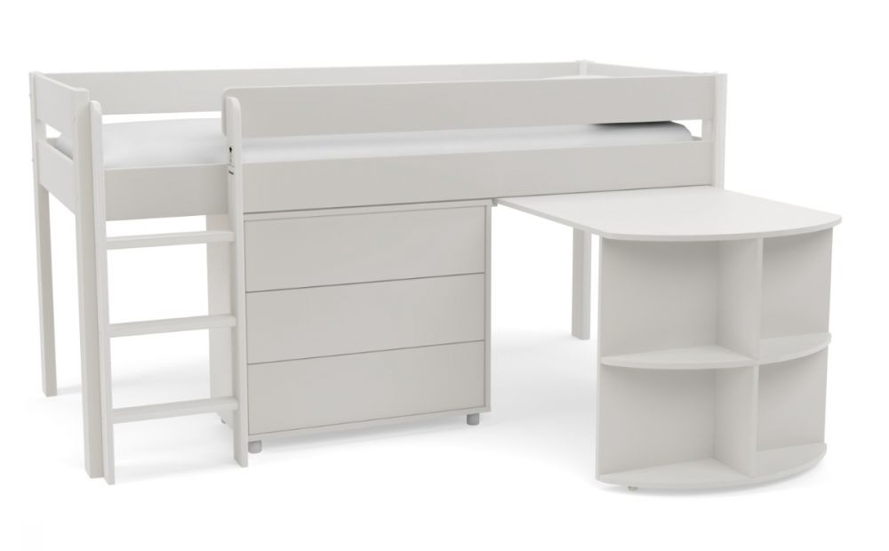 White pull out desk