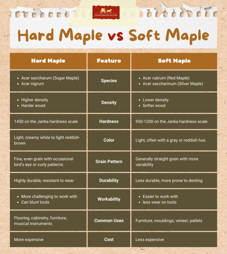Hard Maple vs Soft Maple