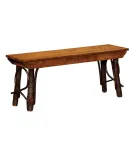 Bench with Solid Wood Seat