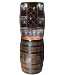 RB Barrel Hutch with 7 Bottle Holder