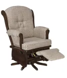 Swan Back Swivel Glider with Flipout Footrest