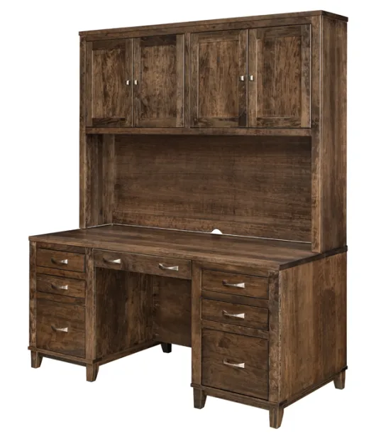 Integra Double Pedestal Desk with Hutch