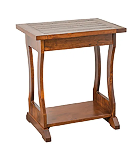 Santa Fe Plank Top Chair Side Table