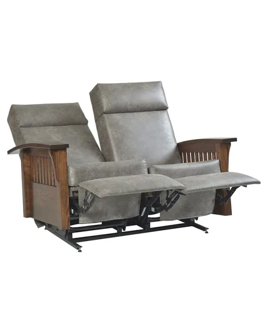 Mission 85 Deluxe Love Seat Swivel Glider Recliner