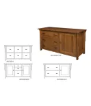 Boston 3 Drawer 1 Door Credenza