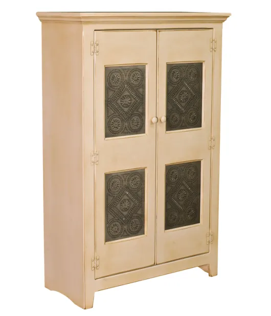 Vintage Jelly Cupboard with Tin Doors