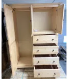 Bungalow 4 Drawer 3 Door Chifferobe; Hard Maple, Natural QUICK SHIP