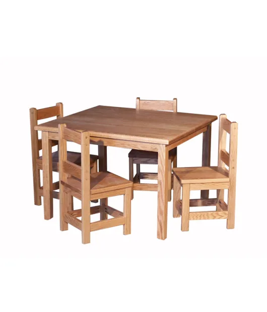 Kid's Rectangle Table & Small Square Chair Sets