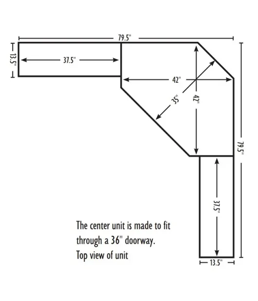 Aspen Corner Bookcase Unit