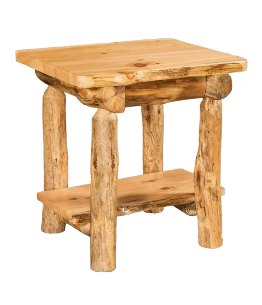 Fireside Rustic End Table with Drawer