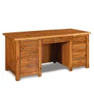 Timbra 7 Drawer Desk with Live Edge Top