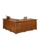 Boulder Creek 8 Drawer L Desk with Finished Backside