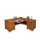 Boulder Creek 8 Drawer L Desk with Finished Backside