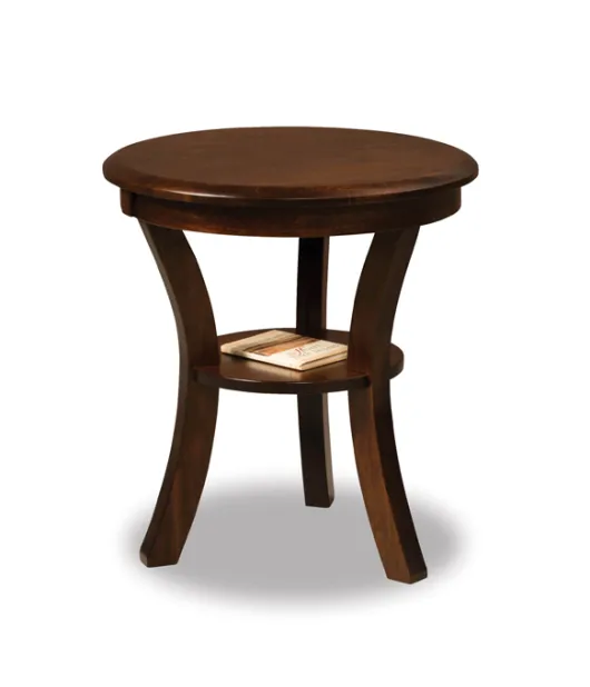 Sierra 22" Round End Table with Shelf