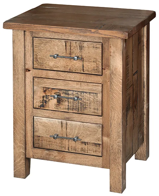 Farm House 3 Drawer Night Stand