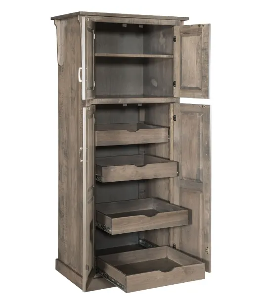 32" Mission 4-Door Pantry Cabinet