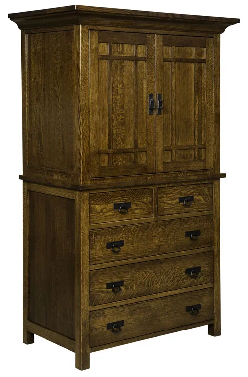 Kingston Prairie 5 Drawer 2 Door Armoire