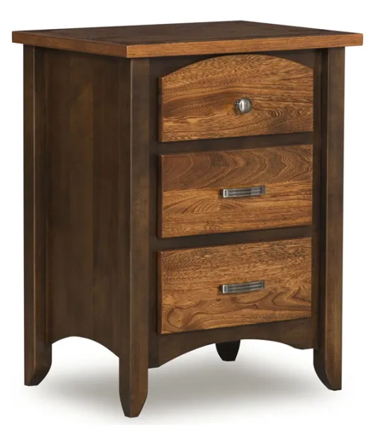 Rising Sun 3 Drawer Night Stand