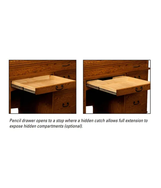 42" Noble Mission Rolltop Desk