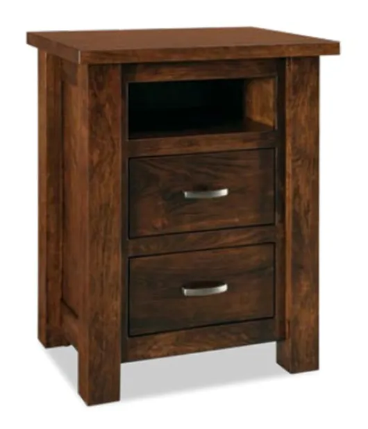 Heidi 2 Drawer Night Stand with Opening