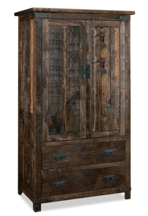 Ironwood 2 Drawer 2 Door Armoire