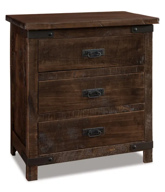 Ironwood 3 Drawer Night Stand