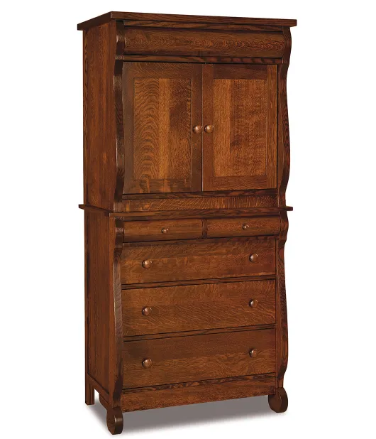 Old Classic Sleigh 37" 4 Drawer 2 Door Armoire