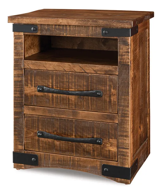 Orewood 2 Drawer Night Stand with Opening