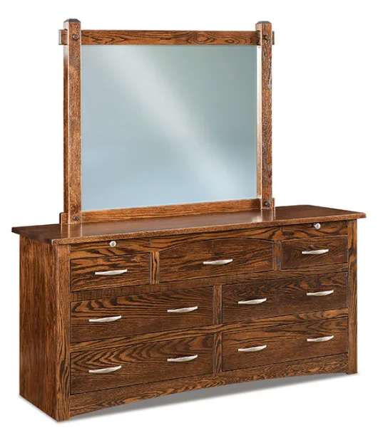 Denver 7 Drawer Dresser with Arch Drawer