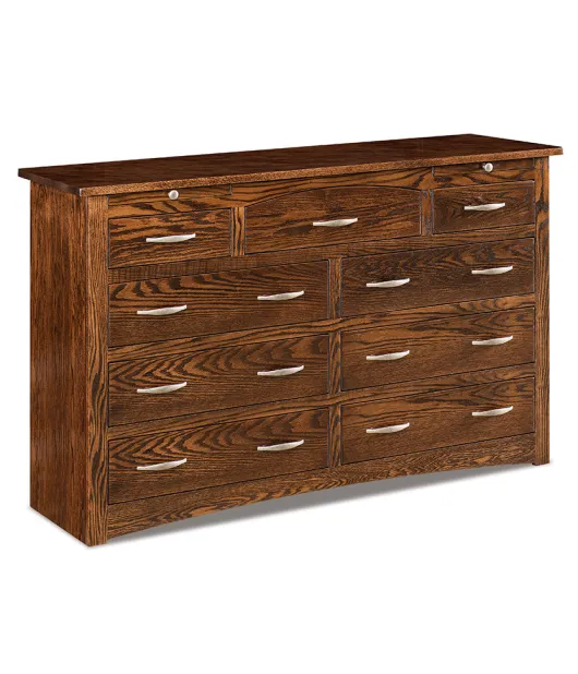 Denver 9 Drawer Dresser with Arch Drawer