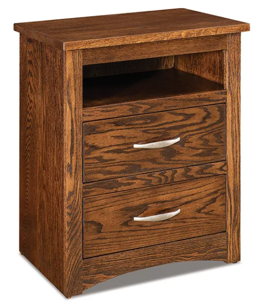 Denver 2 Drawer Nightstand with Opening