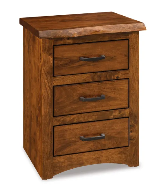 Live Wood  3 Drawer Night Stand