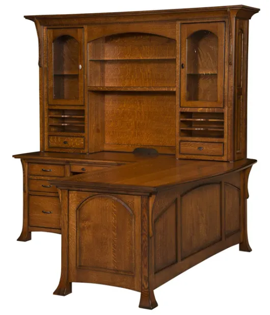 Breckenridge L Shaped Desk with Hutch